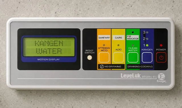Il pannello di controllo dell'SD501U che mostra la gamma completa delle impostazioni dell'acqua